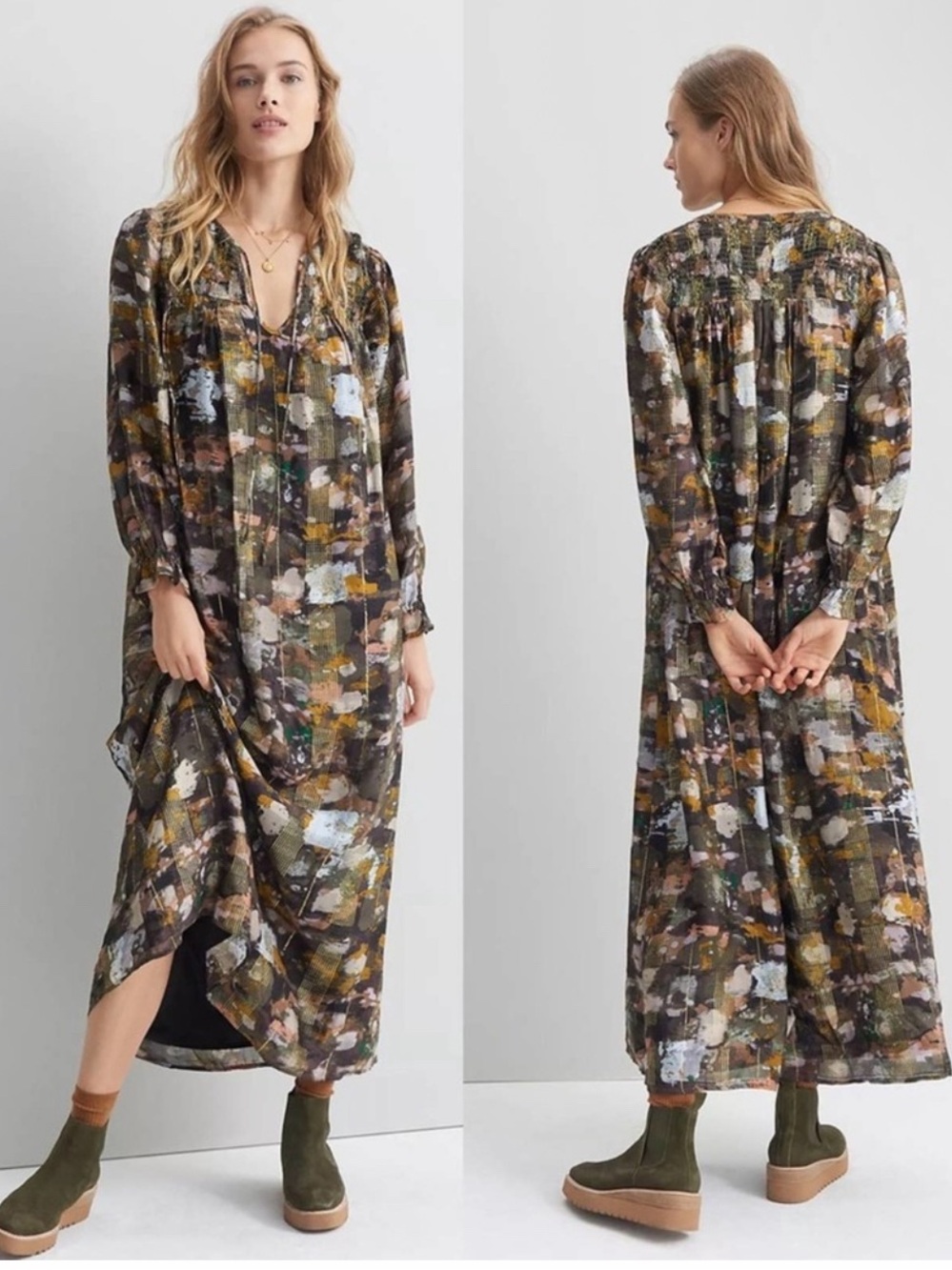 Anthropologie Blair Shimmer Maxi Dress NWT